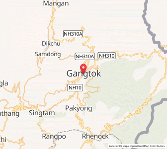Map of Gangtok, Sikkim