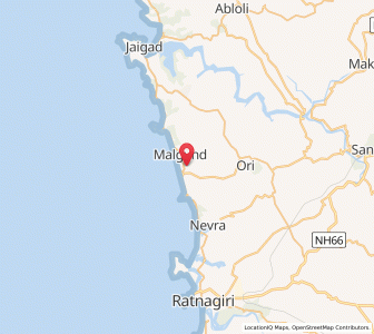 Map of Ganpatipule, Maharashtra