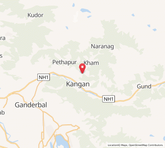 Map of Ganzkhuwad, Kashmir