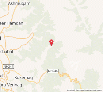 Map of Gaoran, Kashmir