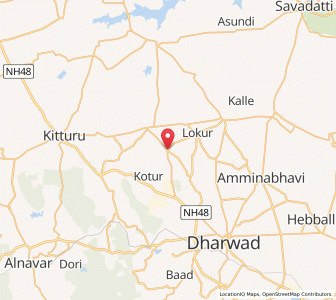Map of Garag, Karnataka