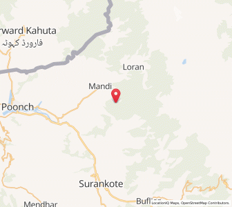 Map of Garang, Kashmir