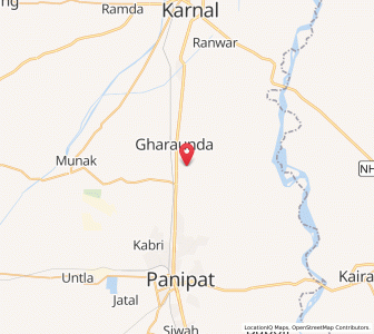 Map of Garhi Multan, Haryana