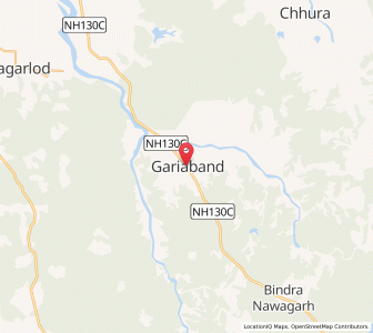 Map of Gariaband, Chhattisgarh