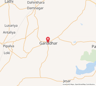 Map of Gariadhar, Gujarat