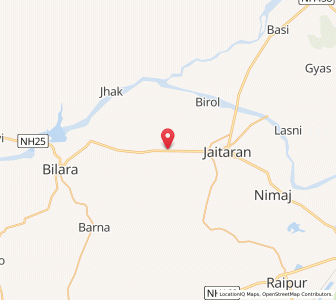 Map of Garnia, Rajasthan