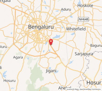 Map of Garvi Bhavi Palya Hosur Road, Karnataka