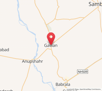 Map of Gawan, Uttar Pradesh