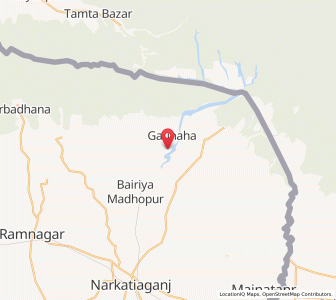 Map of Gawnaha, Bihar