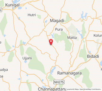 Map of Gejjagarakuppe, Karnataka