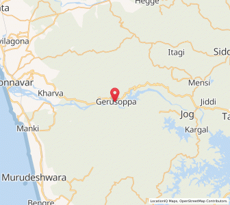 Map of Gersoppa, Karnataka