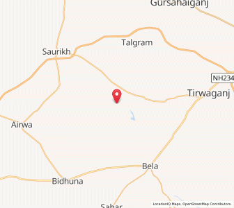 Map of Ghana Purwa, Uttar Pradesh