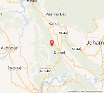 Map of Ghandear, Kashmir