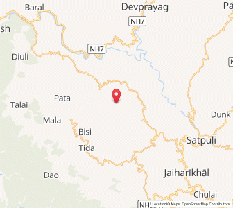 Map of Ghansali, Uttarakhand