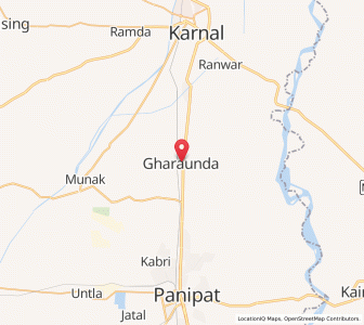 Map of Gharaunda, Haryana
