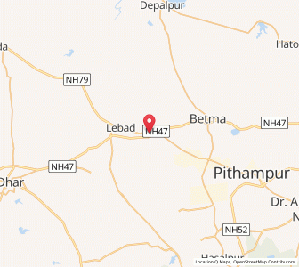 Map of Ghat Bilod, Madhya Pradesh