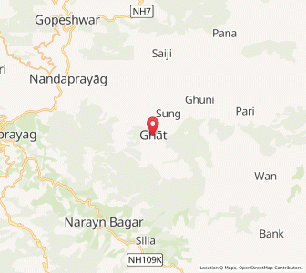 Map of Ghat, Uttarakhand
