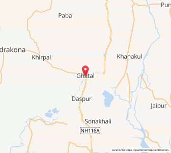 Map of Ghatal, West Bengal