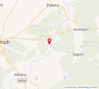 Map of Ghatera, Madhya Pradesh