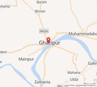 Map of Ghazipur, Uttar Pradesh