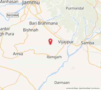 Map of Gho Rakwalan, Kashmir