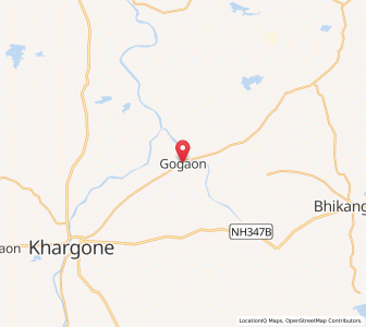 Map of Ghogaon, Madhya Pradesh