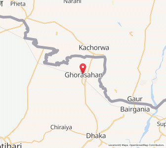 Map of Ghorasahan, Bihar