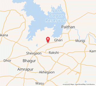 Map of Ghotan, Maharashtra