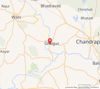 Map of Ghugus, Maharashtra