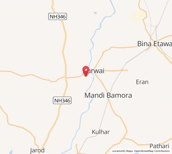 Map of Ghurawali, Madhya Pradesh
