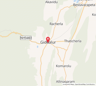 Map of Giddalur, Andhra Pradesh