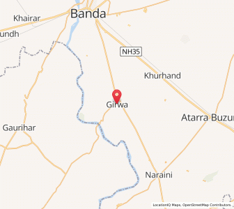Map of Girwan, Madhya Pradesh
