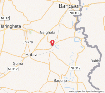 Map of Gobardanga, West Bengal
