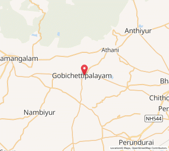 Map of Gobichettipalayam, Tamil Nadu
