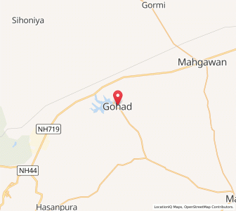 Map of Gohad, Madhya Pradesh