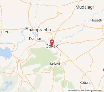 Map of Gokak, Karnataka
