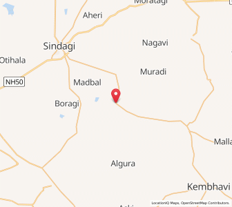 Map of Golgeri, Karnataka