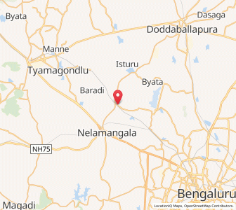 Map of Golhalli, Karnataka