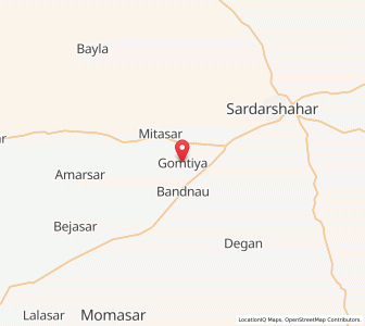 Map of Gomatla, Rajasthan