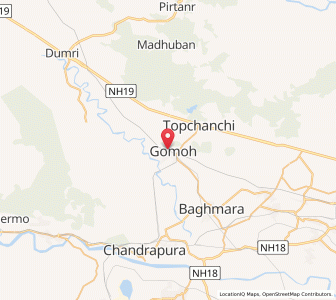 Map of Gomoh, Jharkhand