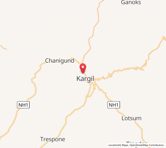 Map of Gon Kargil, Kashmir