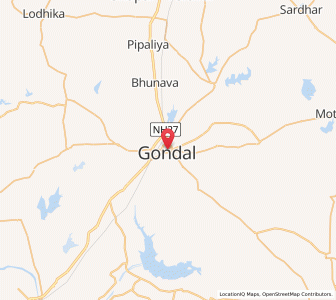 Map of Gondal, Gujarat