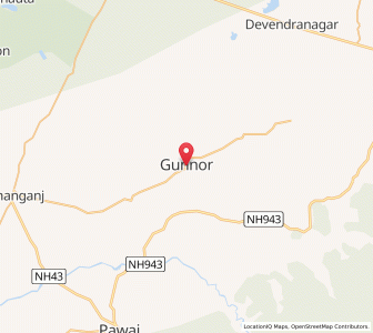 Map of Gonour, Madhya Pradesh