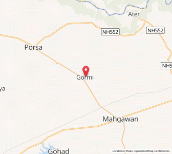 Map of Gormi, Madhya Pradesh