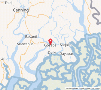 Map of Gosaba, West Bengal