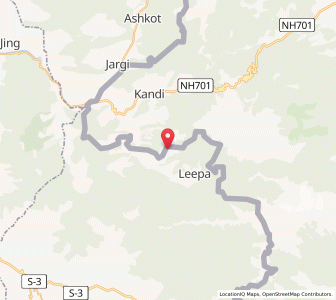 Map of Gowaji, Kashmir