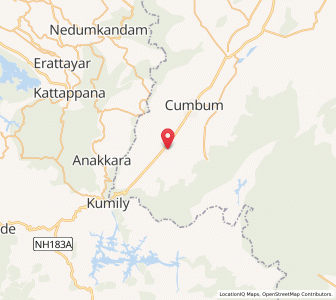 Map of Gudalur, Tamil Nadu
