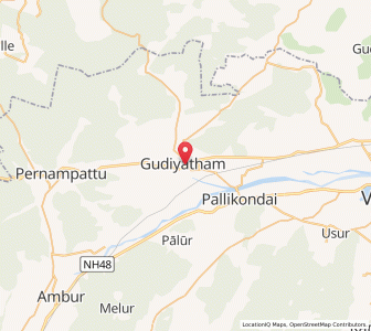 Map of Gudiyatham, Tamil Nadu