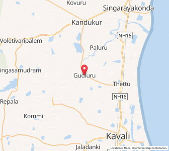 Map of Gudluru, Andhra Pradesh