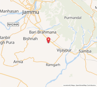 Map of Gudwal, Kashmir